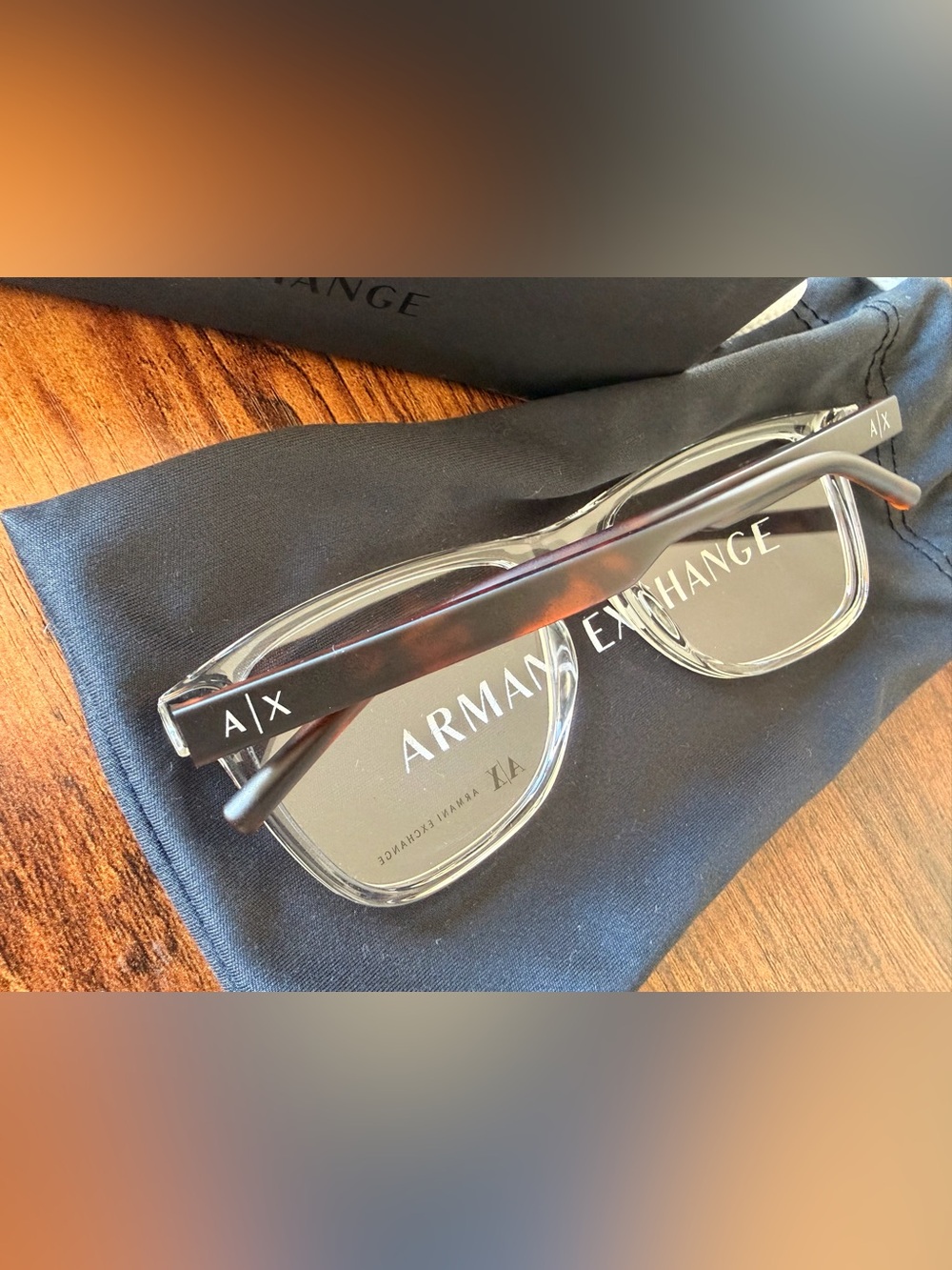 Armani Exchange Shiny Crystal EyeGlasses Frame with Authentication AX 3048 NWT - Picture 5 of 9